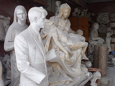 Marble statue shop in Pietrasantra